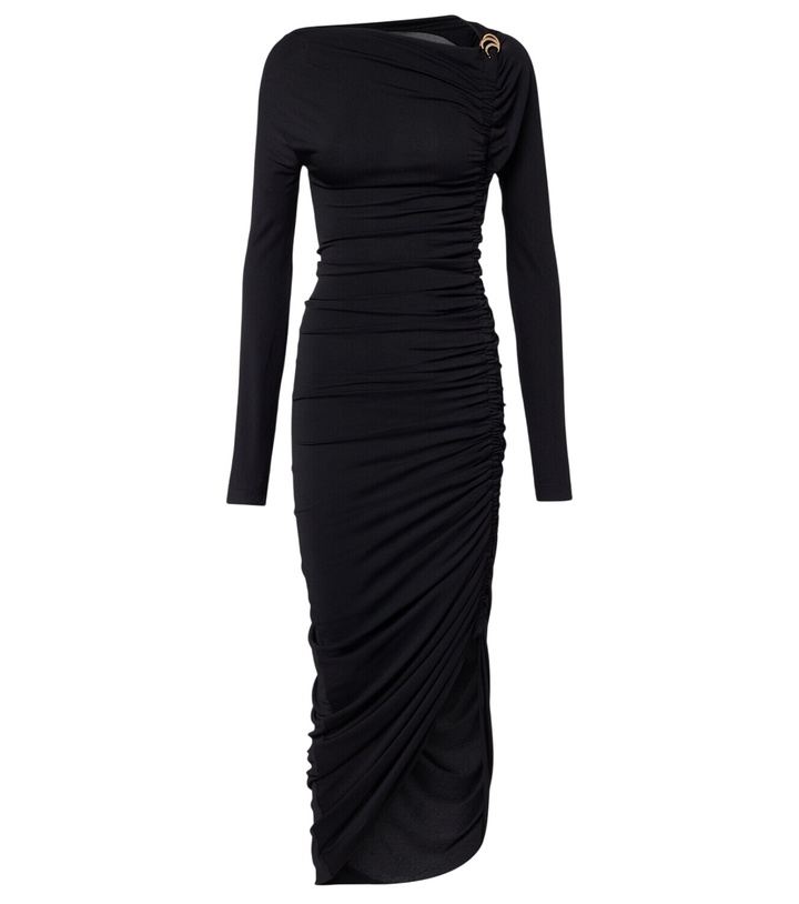 Photo: Ferragamo Ruched jersey midi dress