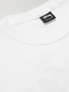 STÜSSY - Printed Cotton-Jersey T-Shirt - White