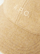 A.P.C. - Charlie Logo-Embroidered Wool Baseball Cap - Neutrals