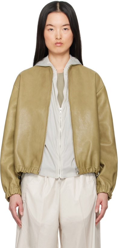 Photo: Gabriela Coll Garments Green No.306 Six Zipper Leather Jacket