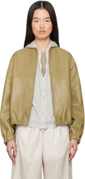 Gabriela Coll Garments Green No.306 Six Zipper Leather Jacket
