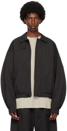 AMOMENTO Black Padded Bomber Jacket
