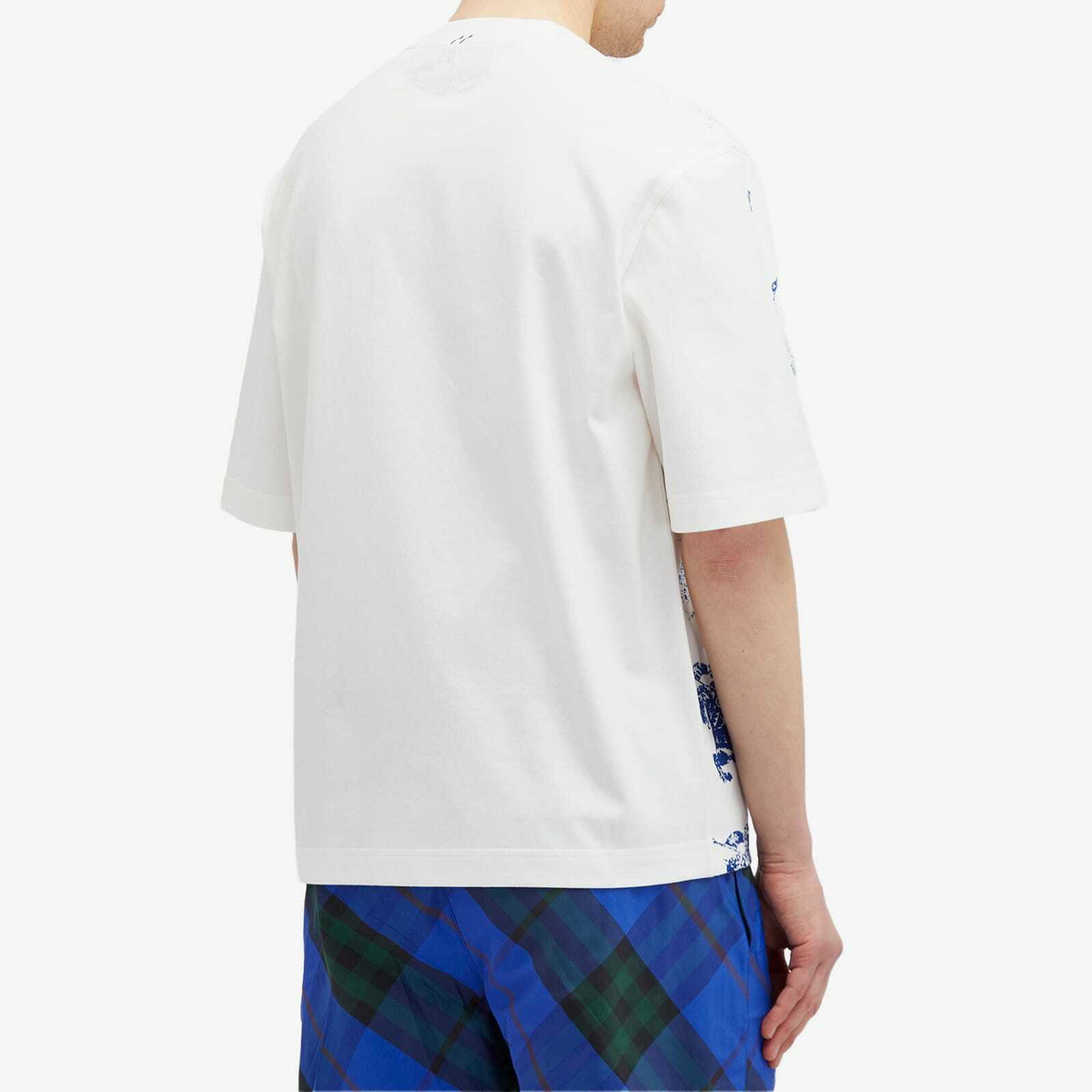Burberry Men's All Over EKD Print T-Shirt in Rain Burberry