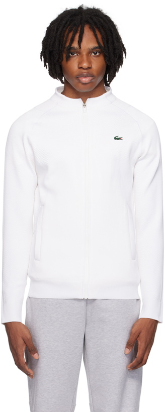 Photo: Lacoste White Novak Djokovic Edition Track Jacket