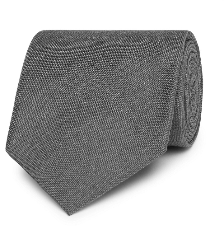 Photo: TOM FORD - 8cm Silk-Jacquard Tie - Gray