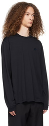 Acne Studios Black Patch Long Sleeve T-Shirt