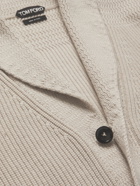 TOM FORD - Ribbed Cashmere Cardigan - Gray