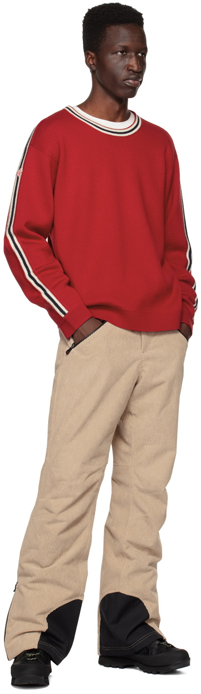 Perfect Moment Red Stripe Trim Sweater