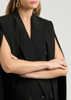 Stella Mccartney Cape-effect Stretch-wool Blazer Black