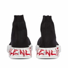 Balenciaga Men's Speed 2.0 Sneakers in Black/White/Red