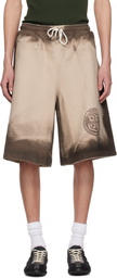 MISBHV Beige Oversize Mud Shorts