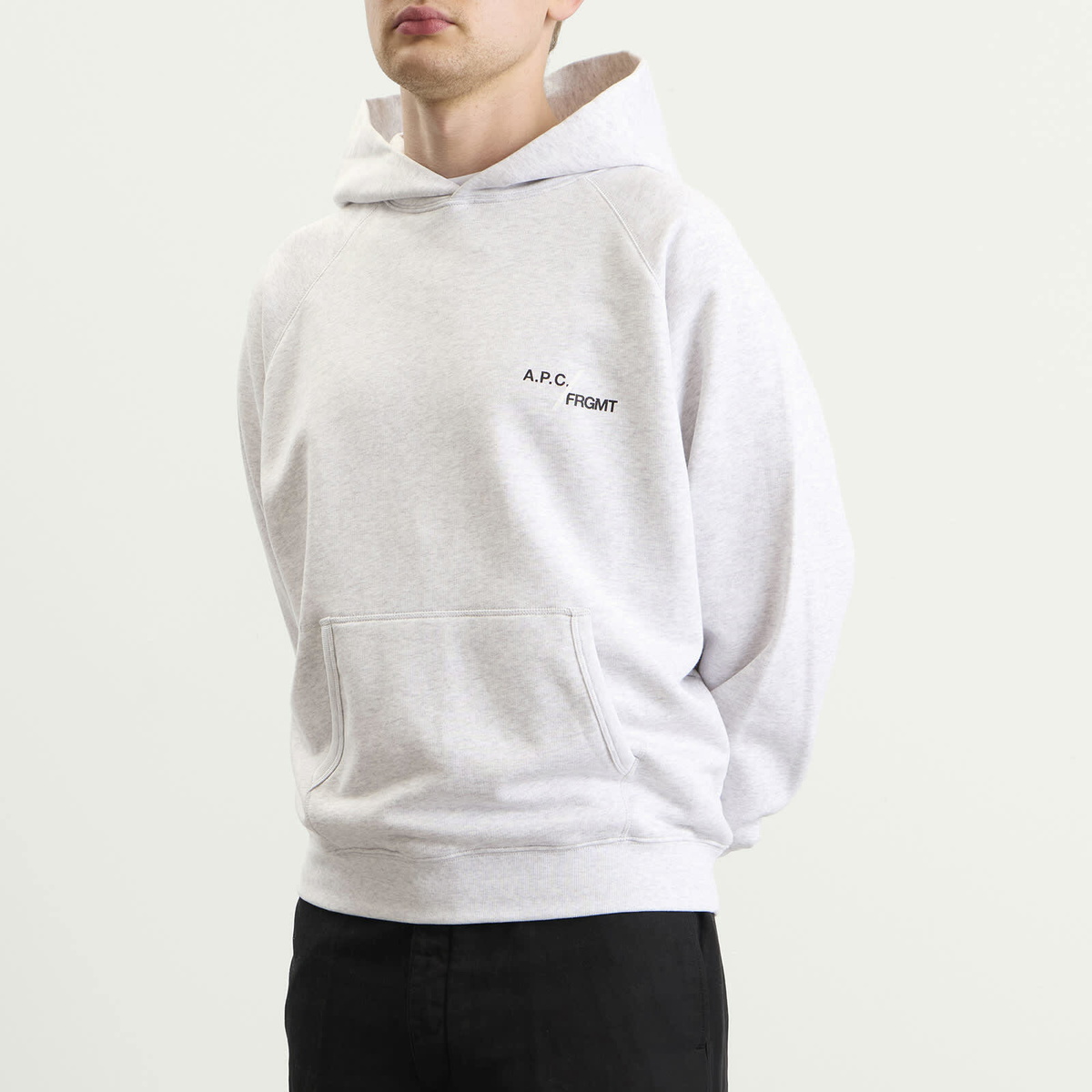 A.P.C. Men's FRGMT. Duck Hoodie in Heathered Grey