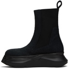 Rick Owens DRKSHDW Black Beatle Abstract Boots