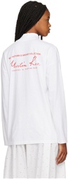 Martine Rose White Printed Long Sleeve T-Shirt