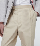 Thom Browne - Tricolor straight cotton-blend pants