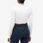 Twenty Women's Long Sleeve Mackay Cropped T-Shirt in White