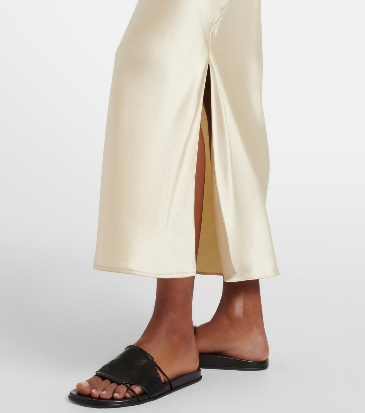 The Row Barika silk satin slip dress