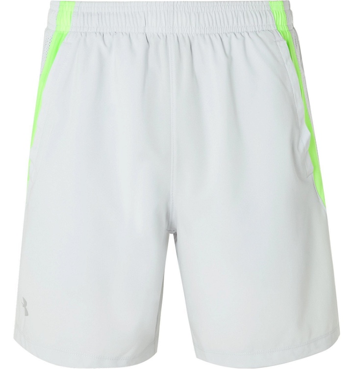 Photo: Under Armour - UA Launch SW Mesh-Panelled Shell Shorts - Gray