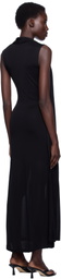 TOTEME Black Overlapped Scarf Maxi Dress