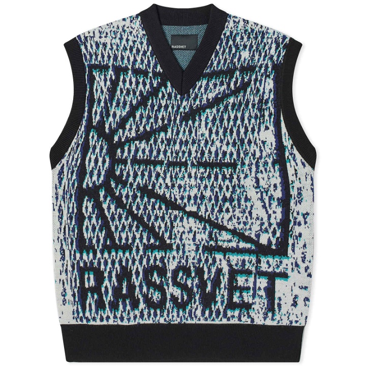 Photo: PACCBET Men's Mesh Camo Knitted Vest in Black
