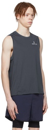 Ostrya Gray Polyester Tank Top