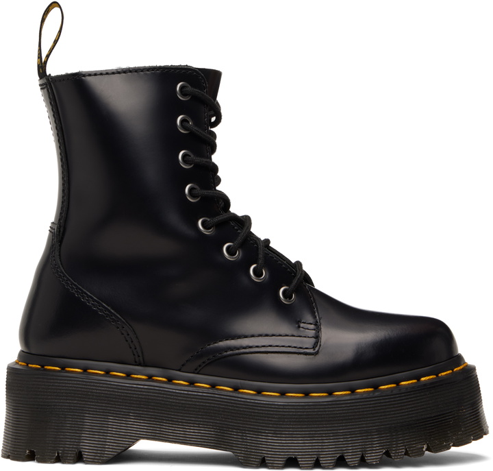 Photo: Dr. Martens Black Jadon Smooth Leather Platform Boots