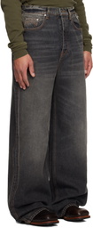 Rhude Gray Wide Leg Traxedo Jeans