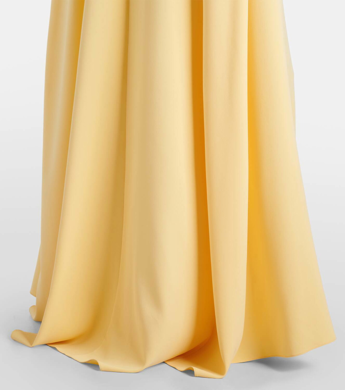 Oscar de la Renta Caped silk-blend georgette gown
