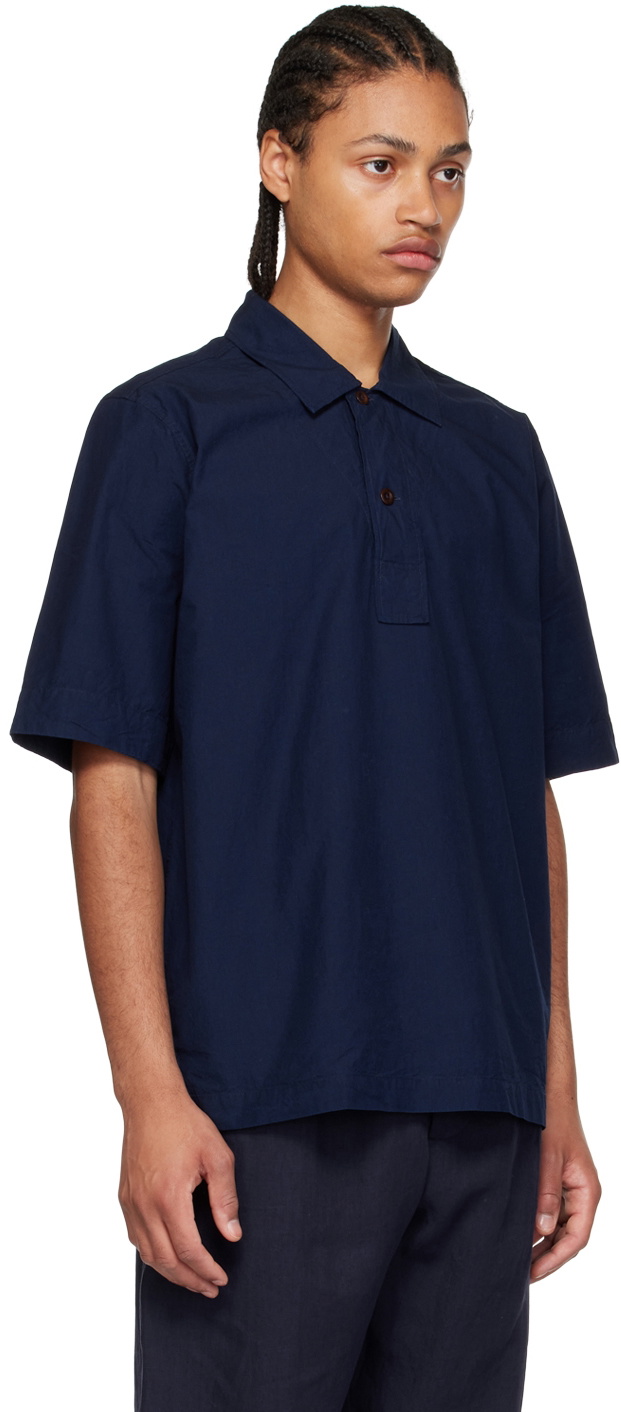 MHL by Margaret Howell Navy Organic Cotton Polo MHL by Margaret Howell