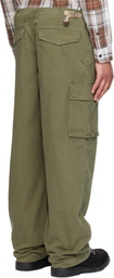 Burberry Green Cotton Cargo Trousers