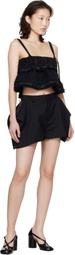 sacai Black Chalk Stripe Shorts