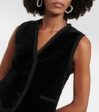 Costarellos Jetta cotton velvet vest