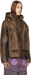 Who Decides War Brown Classic Leather Jacket