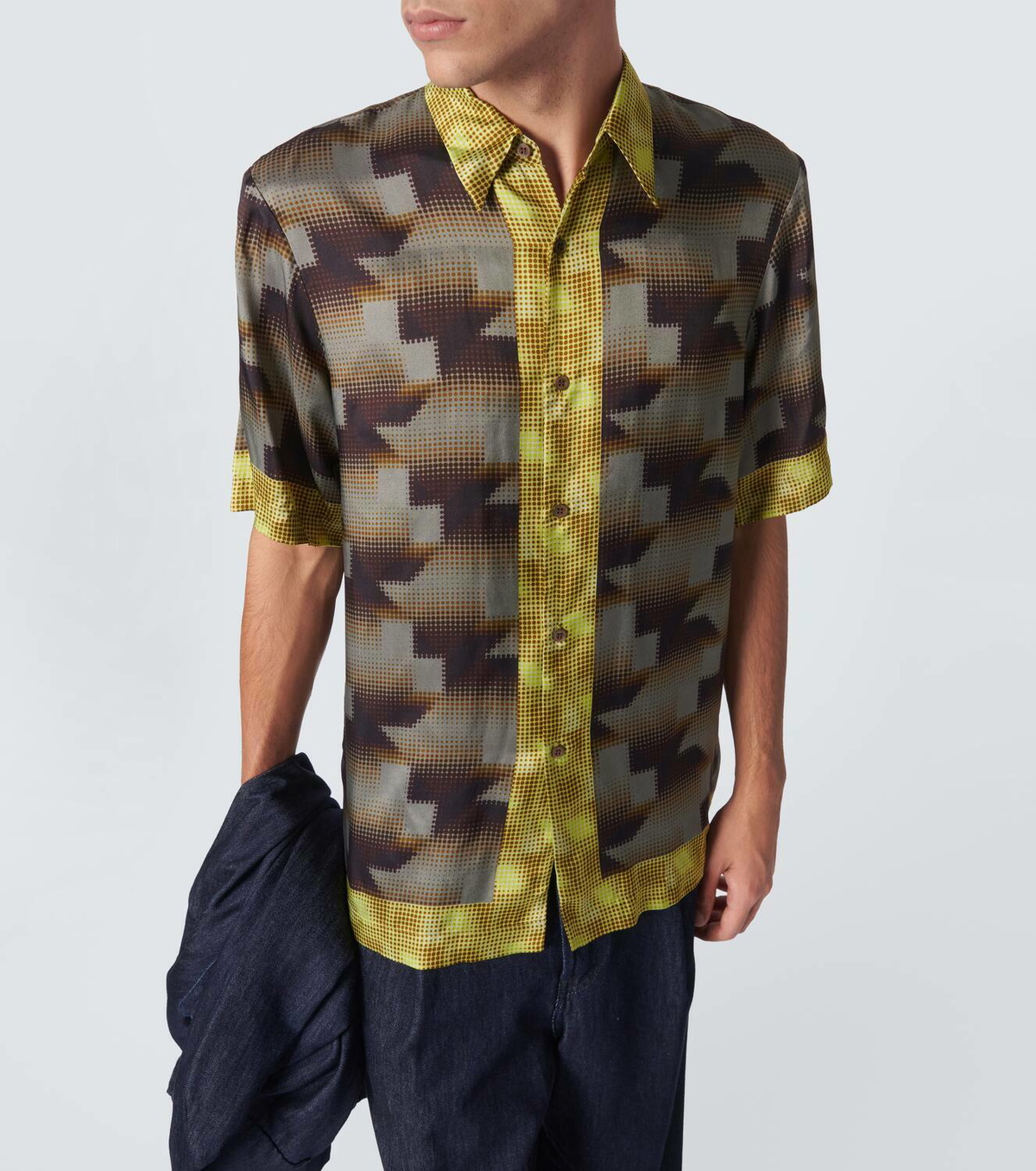 Dries Van Noten Printed bowling shirt