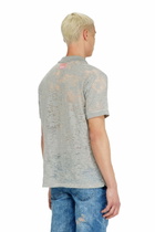Diesel Polo shirt in all-over devoré jersey - Polos Mens in Grey