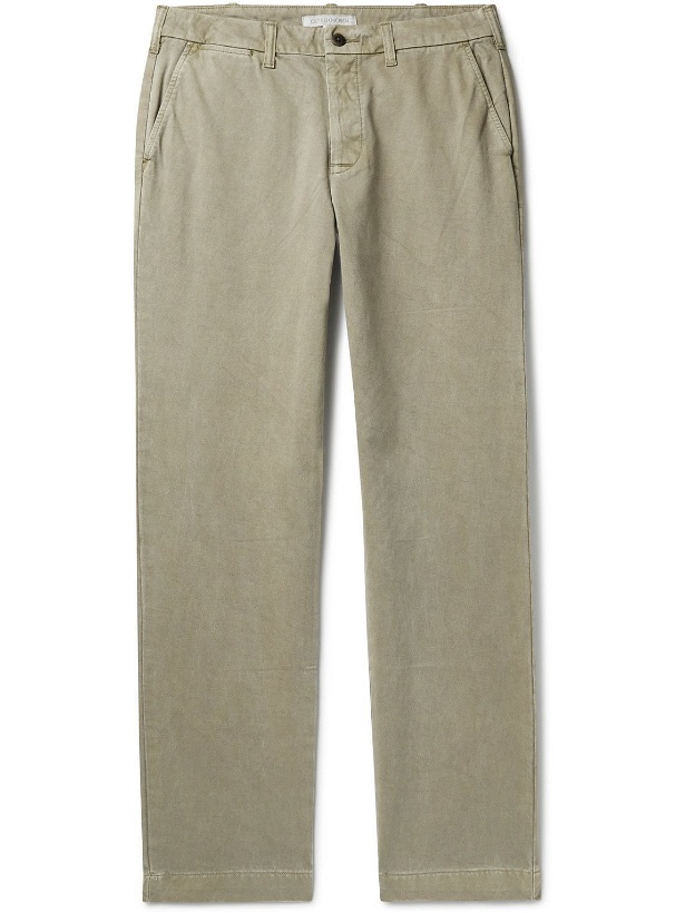Photo: Outerknown - Fort Straight-Leg Organic Cotton-Twill Chinos - Green