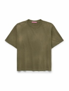 The Elder Statesman - Sunbleached Cotton and Cashmere-Blend Jersey T-Shirt - Green
