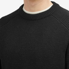 Foret Men's Cone Rib Knit Sweatshirt in Black