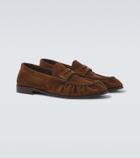 Saint Laurent Le Loafer Cassandre suede penny loafers