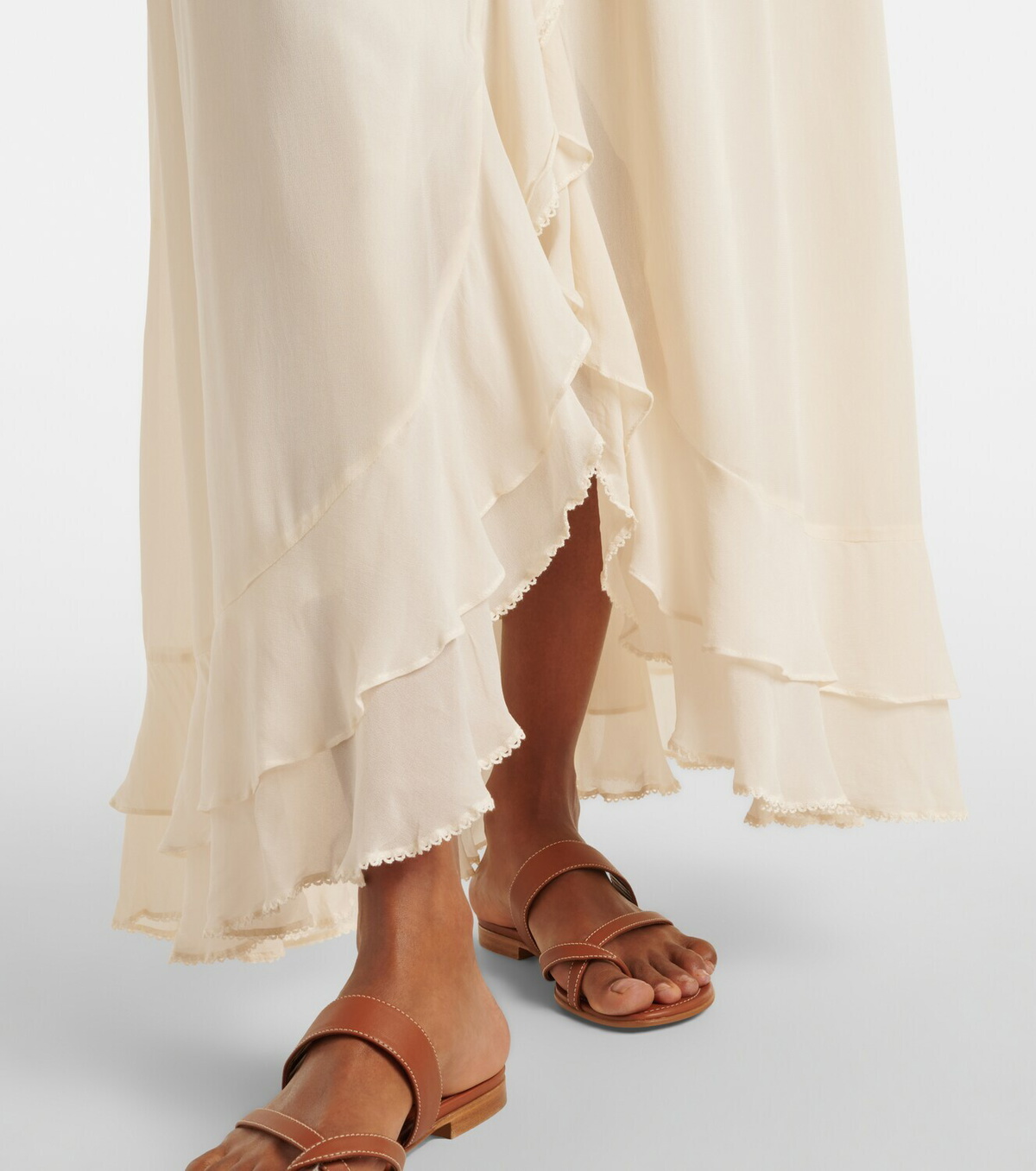 Poupette St Barth Neree ruffled maxi skirt