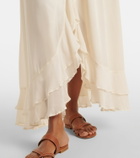 Poupette St Barth Neree ruffled maxi skirt