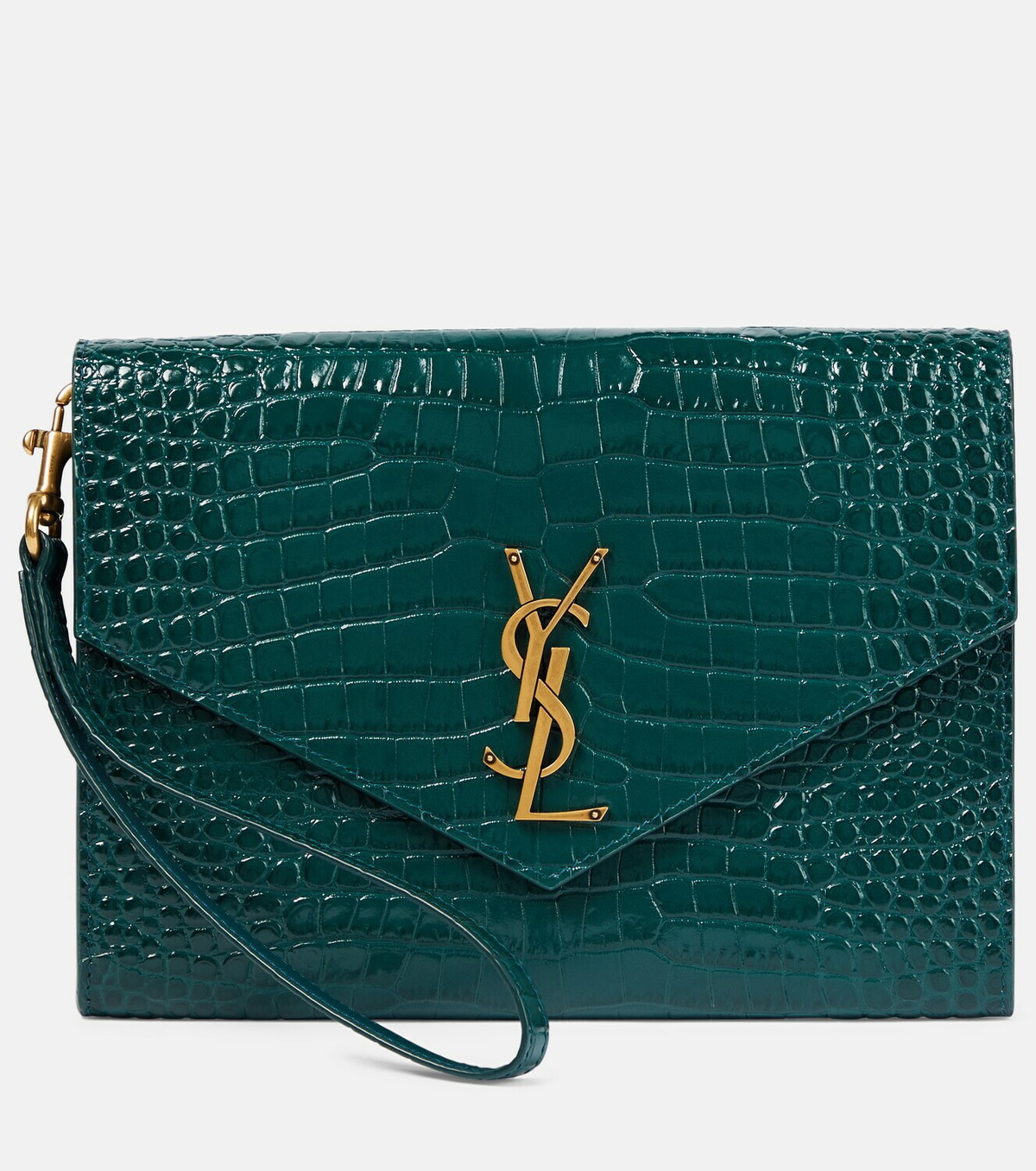 Ysl best sale green clutch