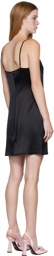 Versace Underwear Black Buttoned Slip Dress