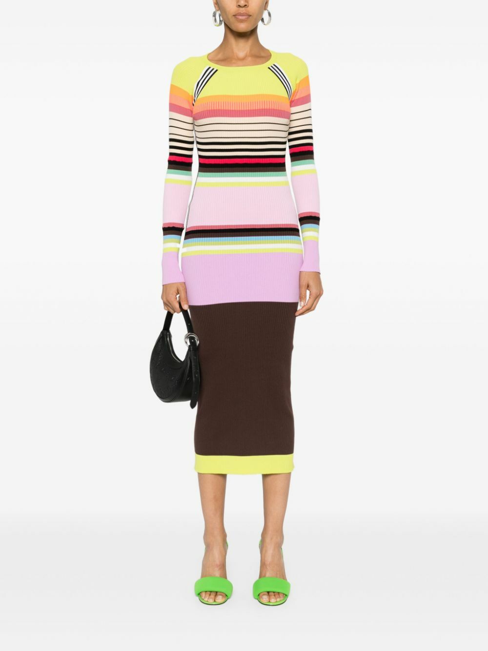 red knit dresses for women Lena Red Knit Midi Dress main image 1