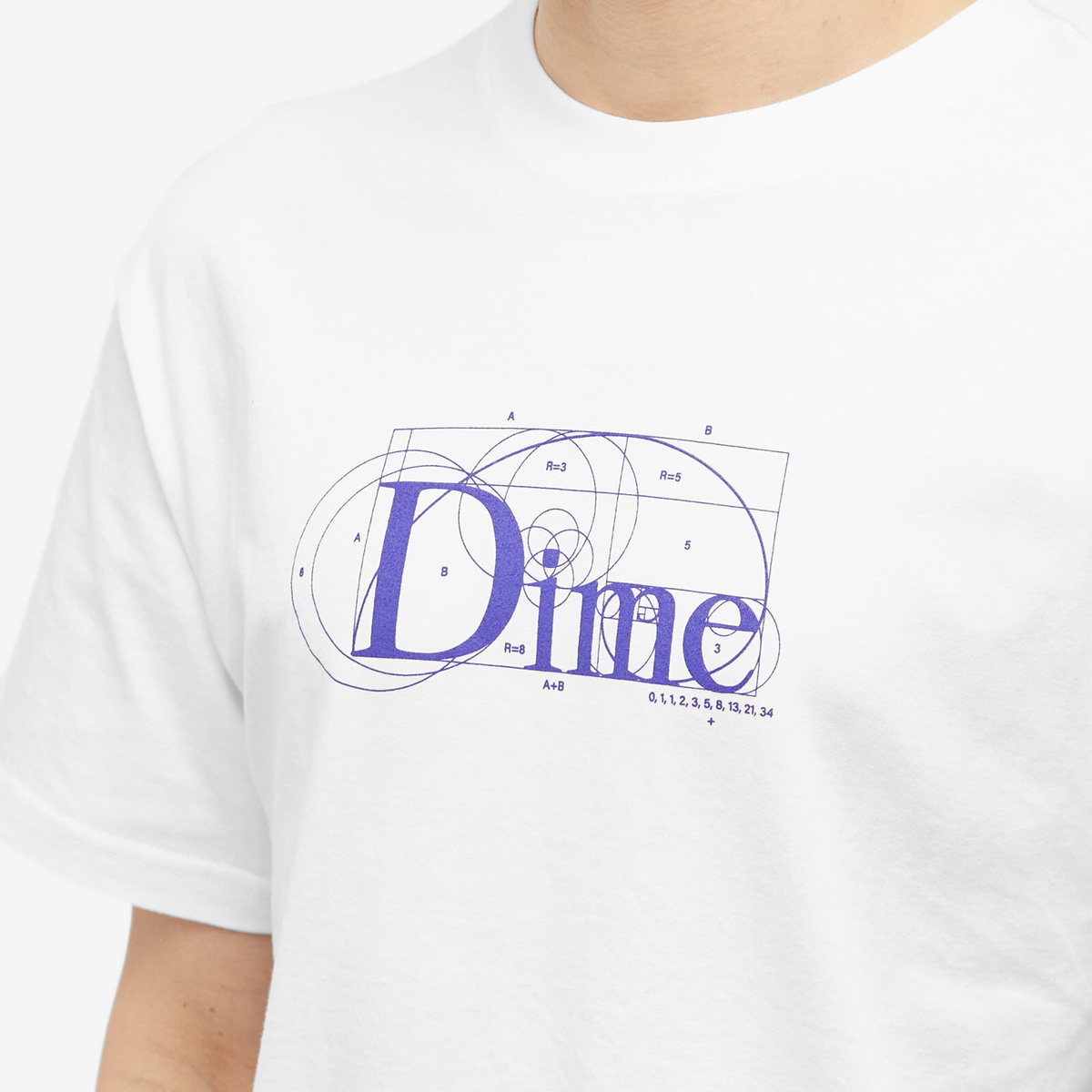 Dime Men's Classic Ratio T-Shirt in White Dime
