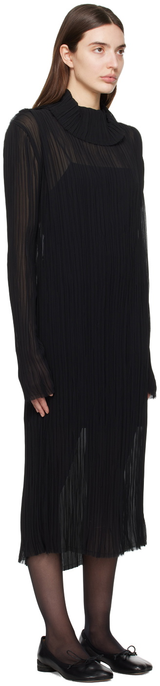 MM6 Maison Margiela Black Sheer Midi Dress MM6 Maison Margiela