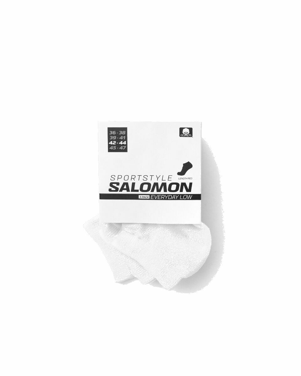 Photo: Salomon Everyday Low 3 Pack White - Mens - Socks