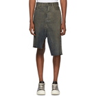 Rick Owens Drkshdw Blue Denim Sissyskirt Shorts