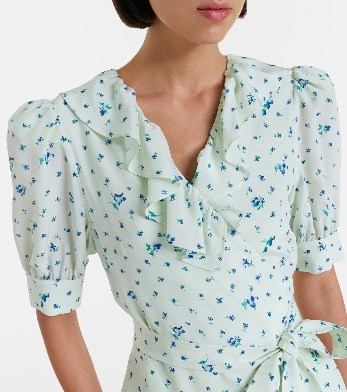 Alessandra Rich Floral silk minidress