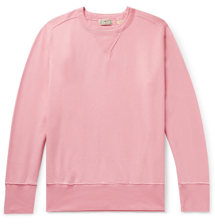 Photo: Levi's Vintage Clothing - Bay Meadows Loopback Cotton-Jersey Sweatshirt - Pink